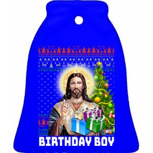 Jesus Birthday Christmas Xmas Holiday Funny Ugly Gift Ceramic Bell Ornament