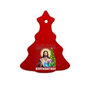 Jesus Birthday Christmas Xmas Holiday Funny Ugly Gift Ceramic Tree Ornament