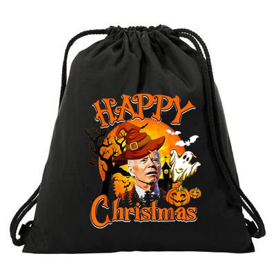 Joe Biden Confused Happy Christmas Funny Halloween Drawstring Bag