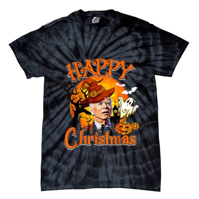 Joe Biden Confused Happy Christmas Funny Halloween Tie-Dye T-Shirt