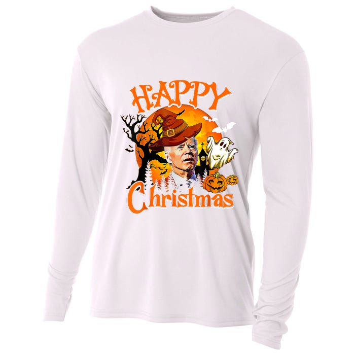 Joe Biden Confused Happy Christmas Funny Halloween Cooling Performance Long Sleeve Crew
