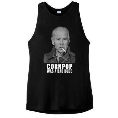 Joe Biden Cornpop Was A Bad Dude Meme T Ladies PosiCharge Tri-Blend Wicking Tank