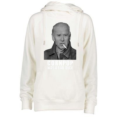 Joe Biden Cornpop Was A Bad Dude Meme T Womens Funnel Neck Pullover Hood