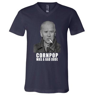 Joe Biden Cornpop Was A Bad Dude Meme T V-Neck T-Shirt