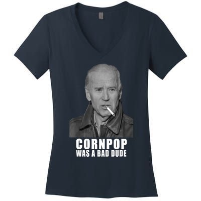 Joe Biden Cornpop Was A Bad Dude Meme T Women's V-Neck T-Shirt