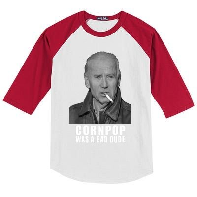 Joe Biden Cornpop Was A Bad Dude Meme T Kids Colorblock Raglan Jersey