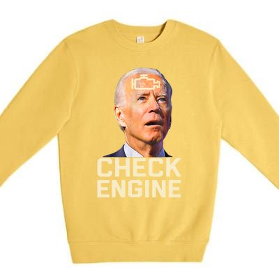 Joe Biden Check Engine Gift Premium Crewneck Sweatshirt