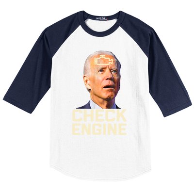 Joe Biden Check Engine Gift Baseball Sleeve Shirt