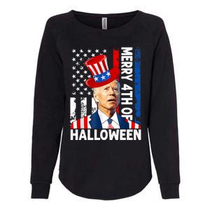 Joe Biden Confused Merry 4th Of Halloween Fourth Of July Gift Womens California Wash Sweatshirt