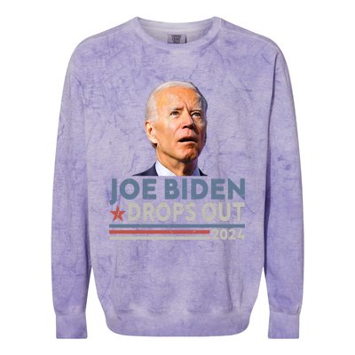 Joe Biden Drops Out 2024 Pro Trump Colorblast Crewneck Sweatshirt