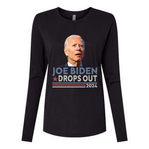 Joe Biden Drops Out 2024 Pro Trump Womens Cotton Relaxed Long Sleeve T-Shirt