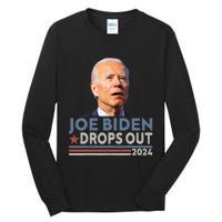 Joe Biden Drops Out 2024 Pro Trump Tall Long Sleeve T-Shirt