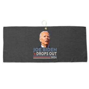 Joe Biden Drops Out 2024 Pro Trump Large Microfiber Waffle Golf Towel