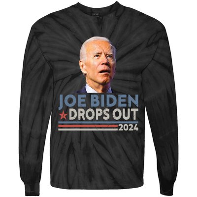 Joe Biden Drops Out 2024 Pro Trump Tie-Dye Long Sleeve Shirt