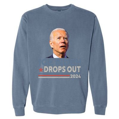 Joe Biden Drops Out 2024 Pro Trump Garment-Dyed Sweatshirt