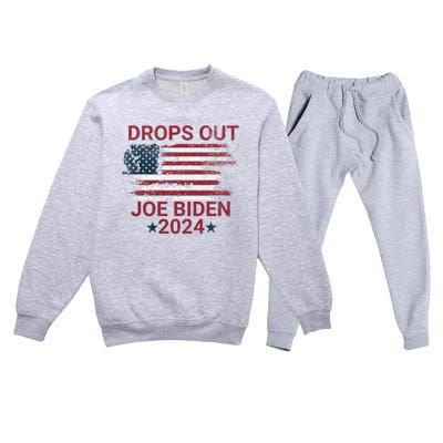 Joe Biden Drops Out 2024 Bye Bye Biden Premium Crewneck Sweatsuit Set