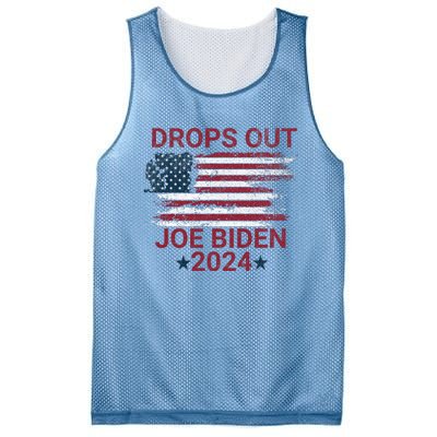 Joe Biden Drops Out 2024 Bye Bye Biden Mesh Reversible Basketball Jersey Tank