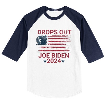 Joe Biden Drops Out 2024 Bye Bye Biden Baseball Sleeve Shirt