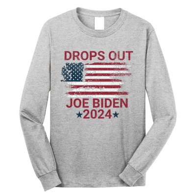 Joe Biden Drops Out 2024 Bye Bye Biden Long Sleeve Shirt