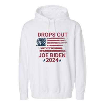 Joe Biden Drops Out 2024 Bye Bye Biden Garment-Dyed Fleece Hoodie