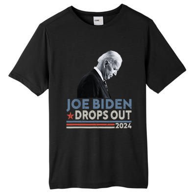 Joe Biden Drops Out 2024 We Support Trump Tall Fusion ChromaSoft Performance T-Shirt