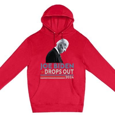 Joe Biden Drops Out 2024 We Support Trump Premium Pullover Hoodie