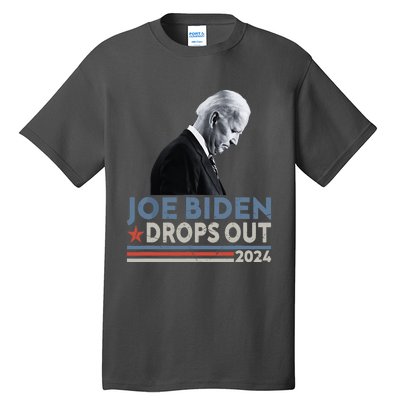 Joe Biden Drops Out 2024 We Support Trump Tall T-Shirt