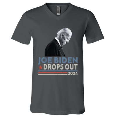 Joe Biden Drops Out 2024 We Support Trump V-Neck T-Shirt