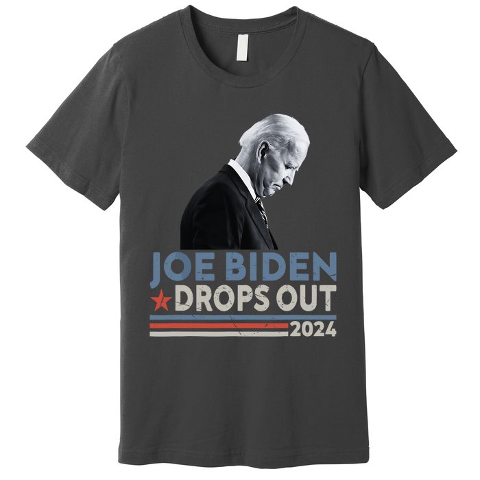 Joe Biden Drops Out 2024 We Support Trump Premium T-Shirt