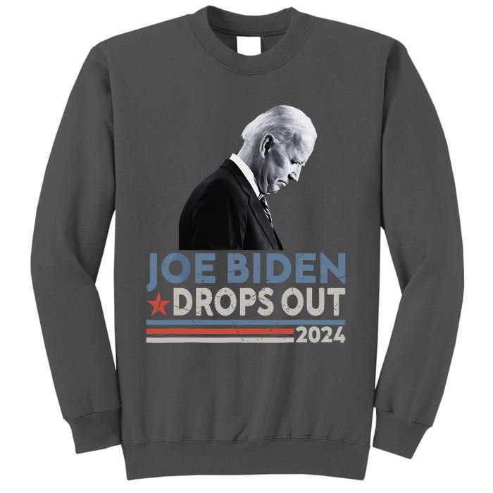 Joe Biden Drops Out 2024 We Support Trump Tall Sweatshirt