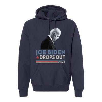 Joe Biden Drops Out 2024 We Support Trump Premium Hoodie