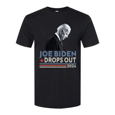 Joe Biden Drops Out 2024 We Support Trump Softstyle CVC T-Shirt