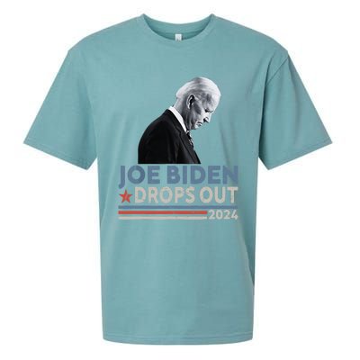 Joe Biden Drops Out 2024 We Support Trump Sueded Cloud Jersey T-Shirt