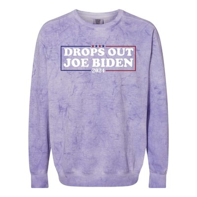 Joe Biden Drops Out 2024 Pro Trump 2024 Colorblast Crewneck Sweatshirt