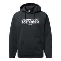 Joe Biden Drops Out 2024 Pro Trump 2024 Performance Fleece Hoodie