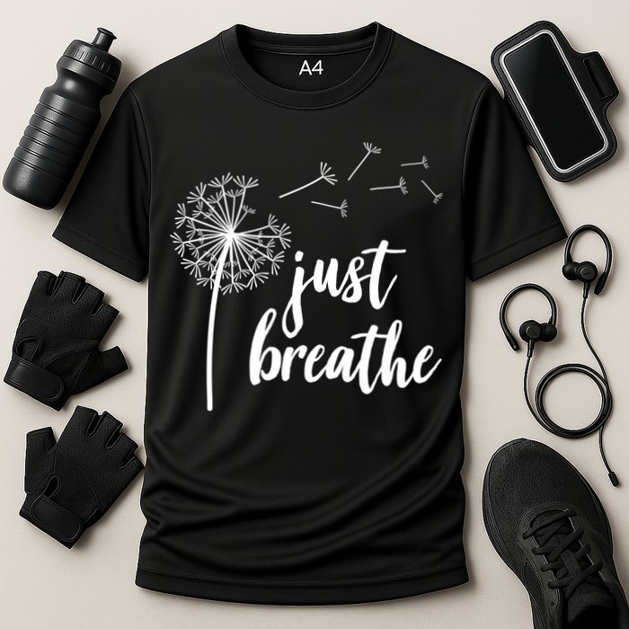 Just Breathe Dandelion Mental Health Performance Shirt