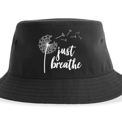 Just Breathe Dandelion Mental Health Sustainable Bucket Hat