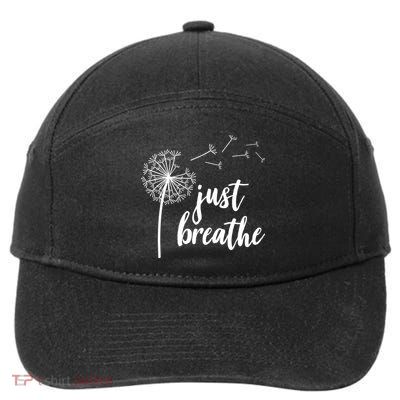 Just Breathe Dandelion Mental Health 7-Panel Snapback Hat