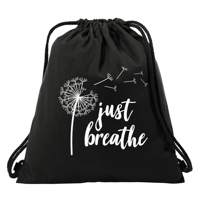 Just Breathe Dandelion Mental Health Drawstring Bag
