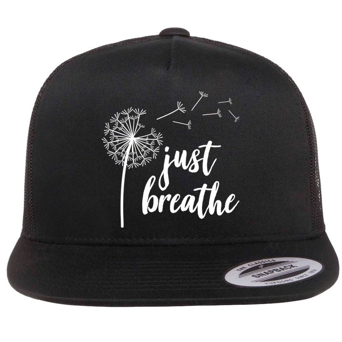 Just Breathe Dandelion Mental Health Flatbill Hat