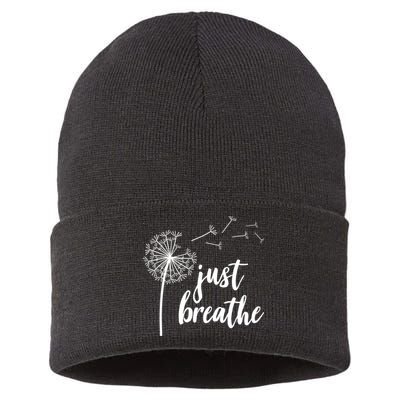 Just Breathe Dandelion Mental Health Sustainable Knit Beanie