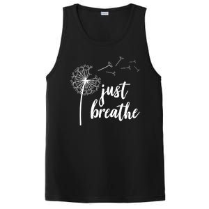 Just Breathe Dandelion Mental Health PosiCharge Competitor Tank