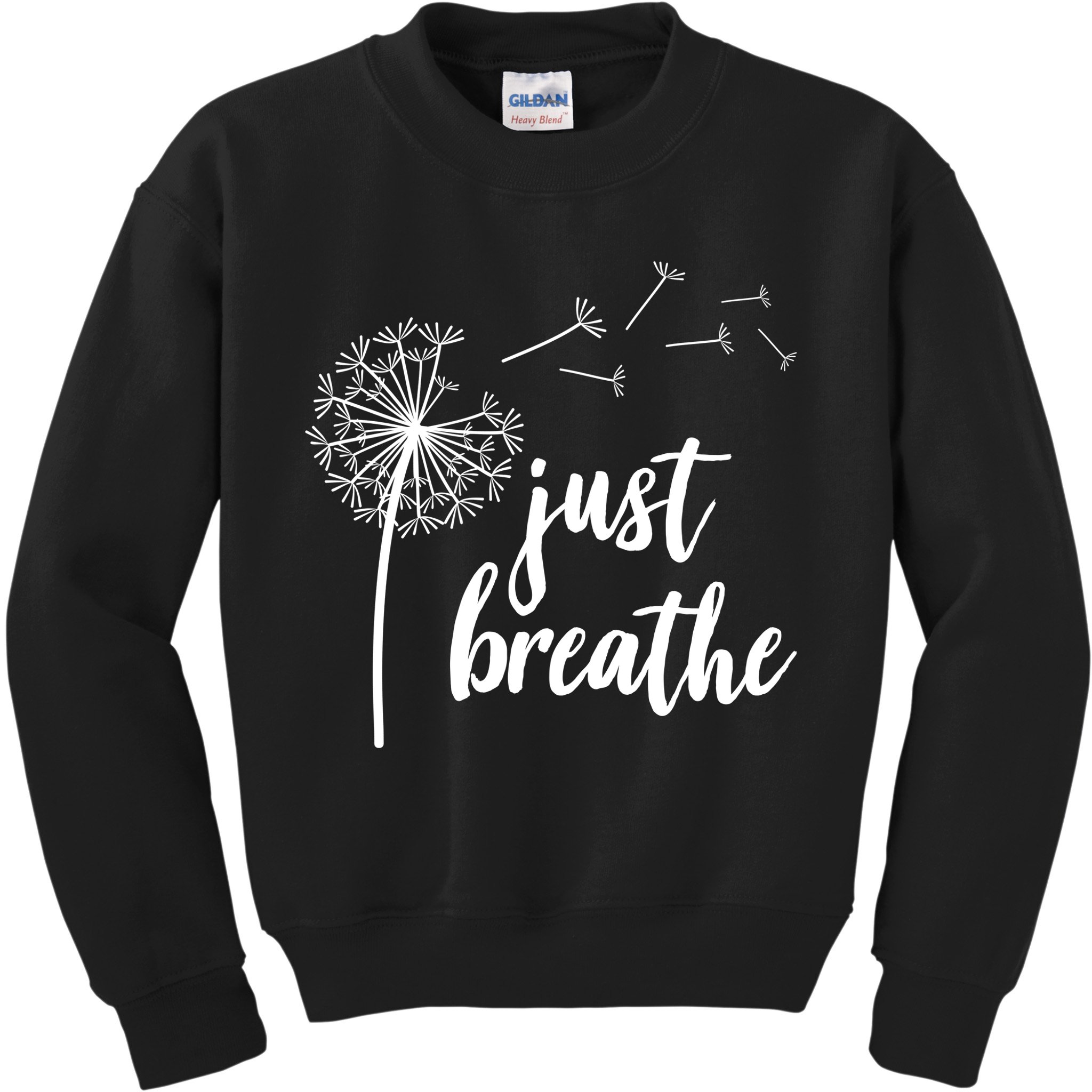 Just Breathe Dandelion Mental Health Kids Sweatshirt