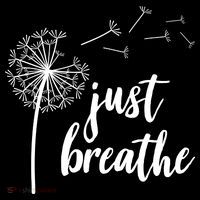Just Breathe Dandelion Mental Health Zip Tote Bag