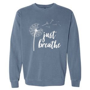 Just Breathe Dandelion Mental Health Garment-Dyed Sweatshirt