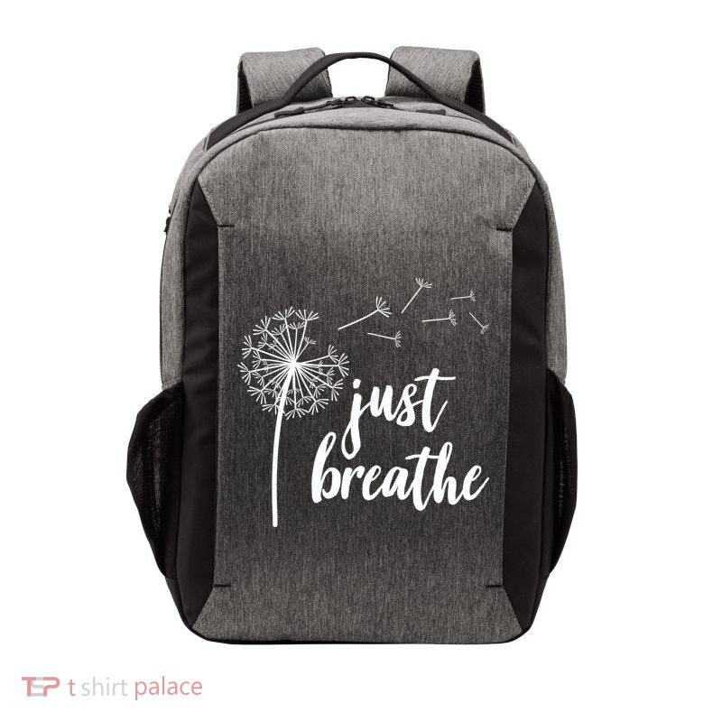 Just Breathe Dandelion Mental Health Vector Backpack