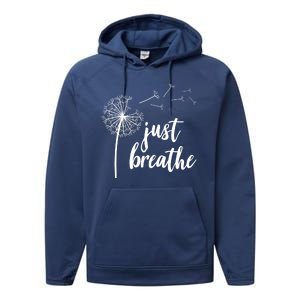 Just Breathe Dandelion Mental Health Performance Fleece Hoodie