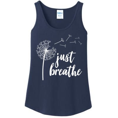 Just Breathe Dandelion Mental Health Ladies Essential Tank