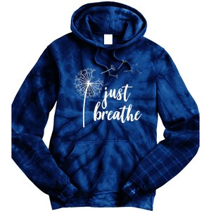 Just Breathe Dandelion Mental Health Tie Dye Hoodie