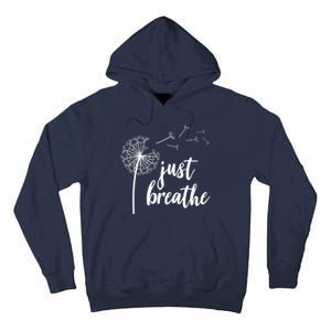 Just Breathe Dandelion Mental Health Tall Hoodie